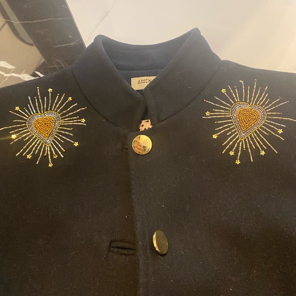 Black Coat with Gold Accents from Paris!